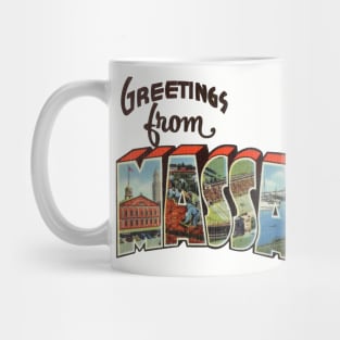 Greetings from Boston Massachusetts Mug